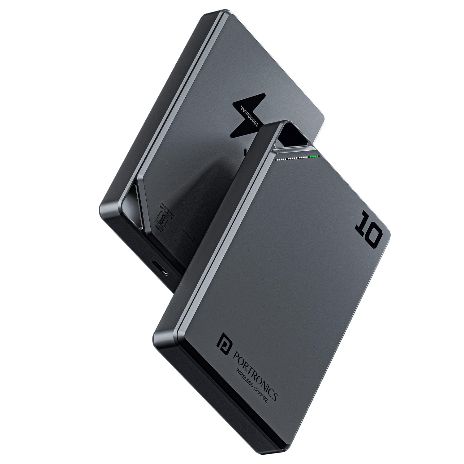 AMA852369 (1) Portronics 10000mAh 15W Wireless Magnetic Fast Charging 20W Type C PD Output Nano Powerbank - Image 1