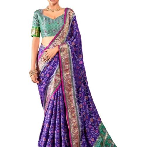 EthnicJunction Women's Silk Woven Saree With Blouse Piece