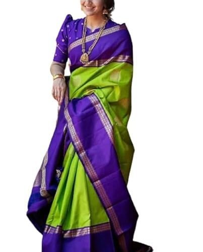 Sulakshmi Presents Women's Kanjivaram Banarasi Soft Lichi Silk Traditional Saree With Attach Un-stitched Blouse Piece
